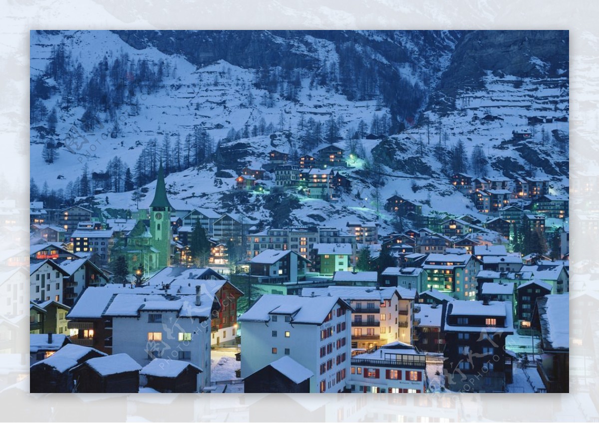 瑞士建筑风景图