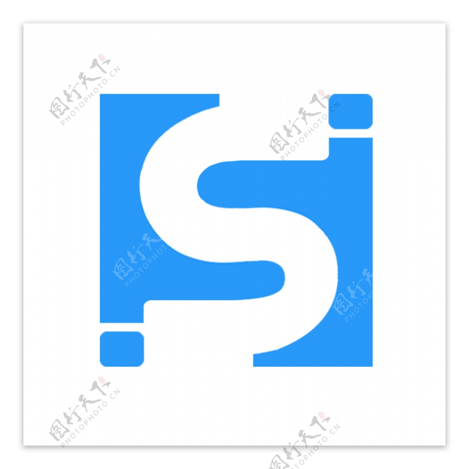 HSlogo蓝色标志形象设计