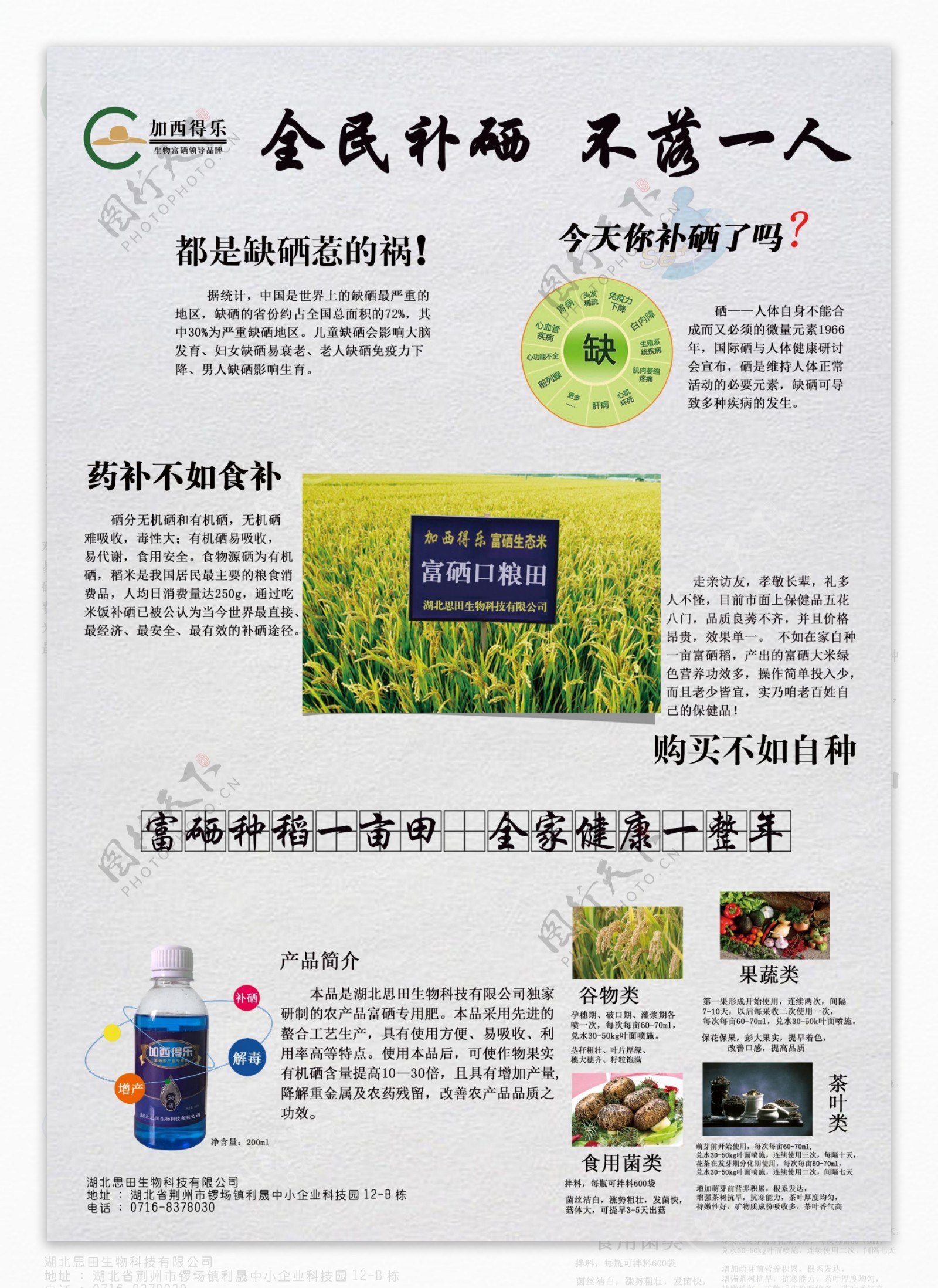 大米肥料农产品宣传单页海报