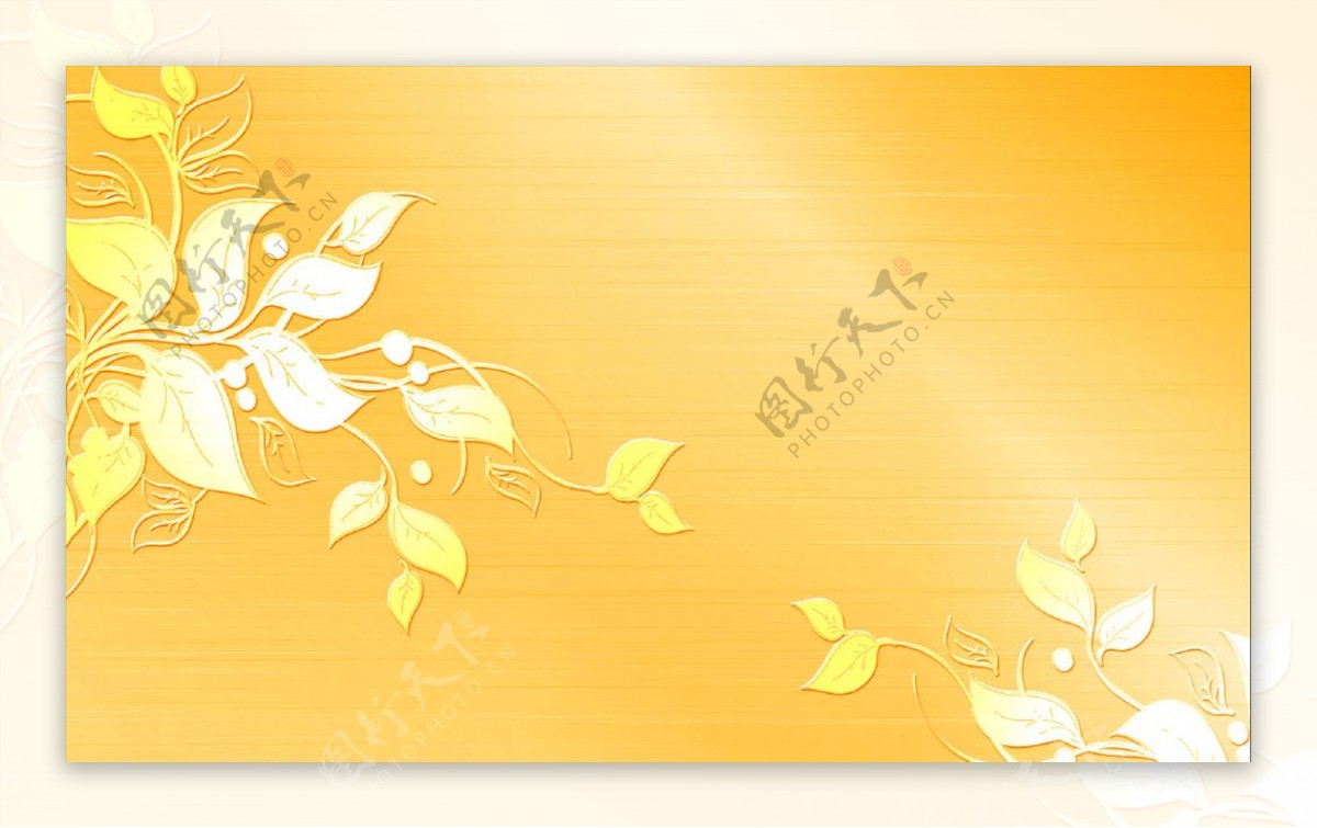欧式花朵金色背景墙