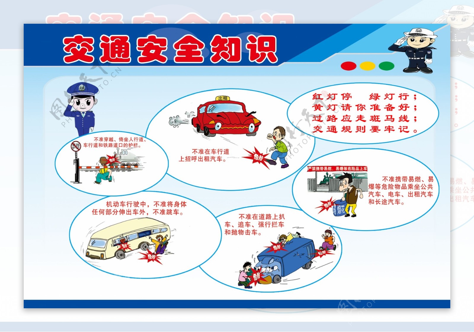 幼儿园交通安全知识展板