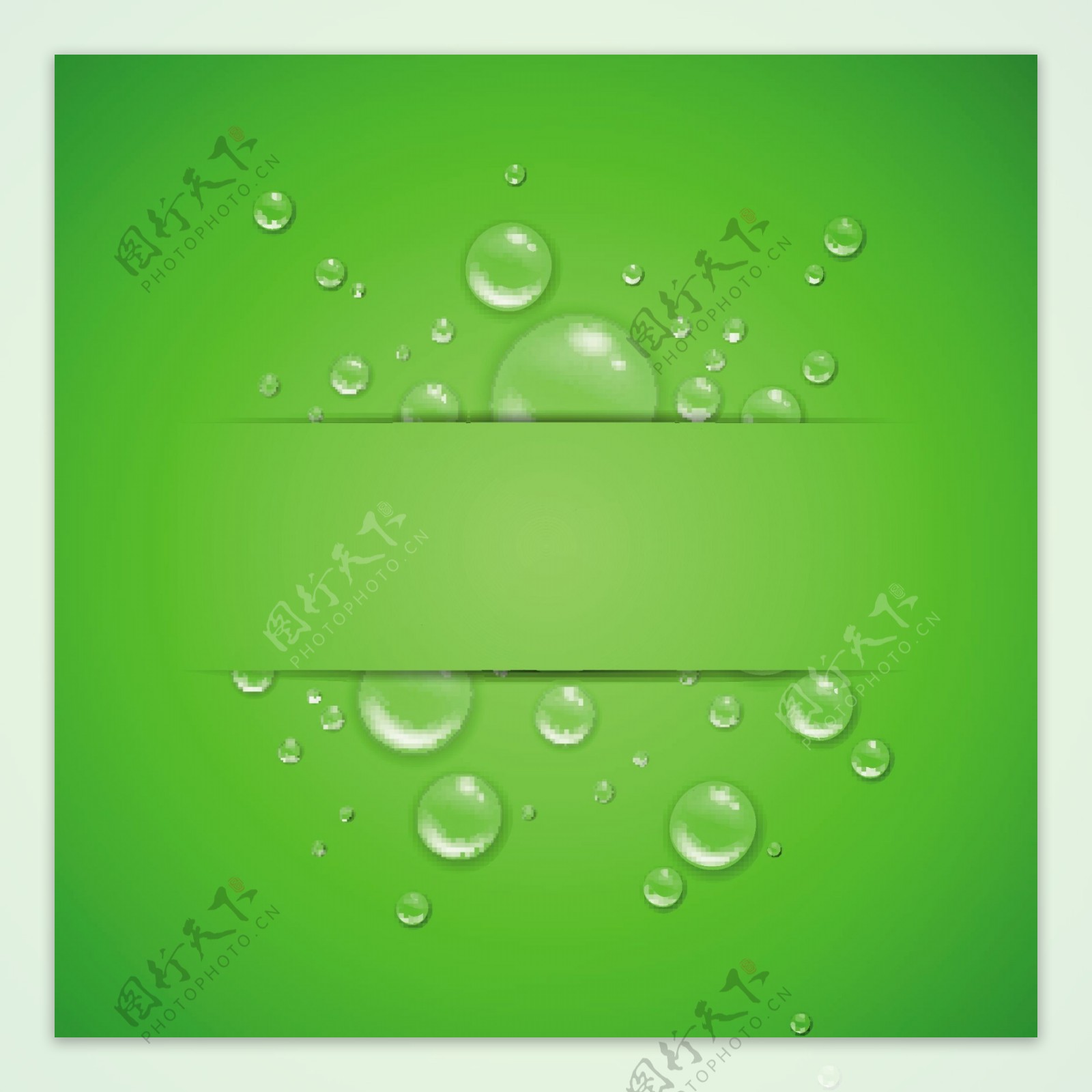 透明气泡绿色背景