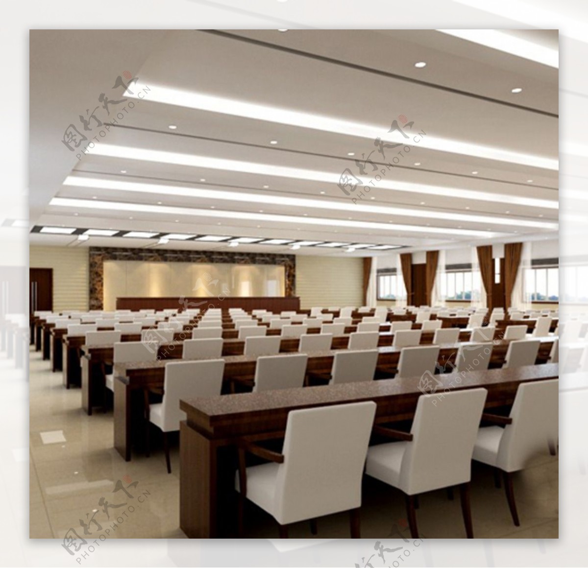 大会议室带贴图灯光材质全套模型