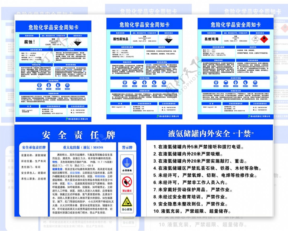 危险化学品安全周知卡