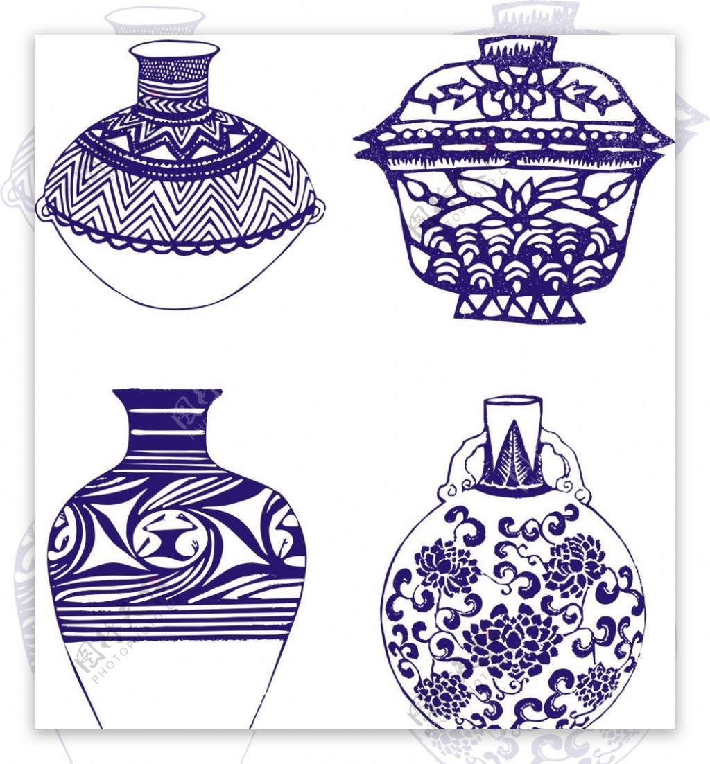 吉祥图案花瓶罐子系列