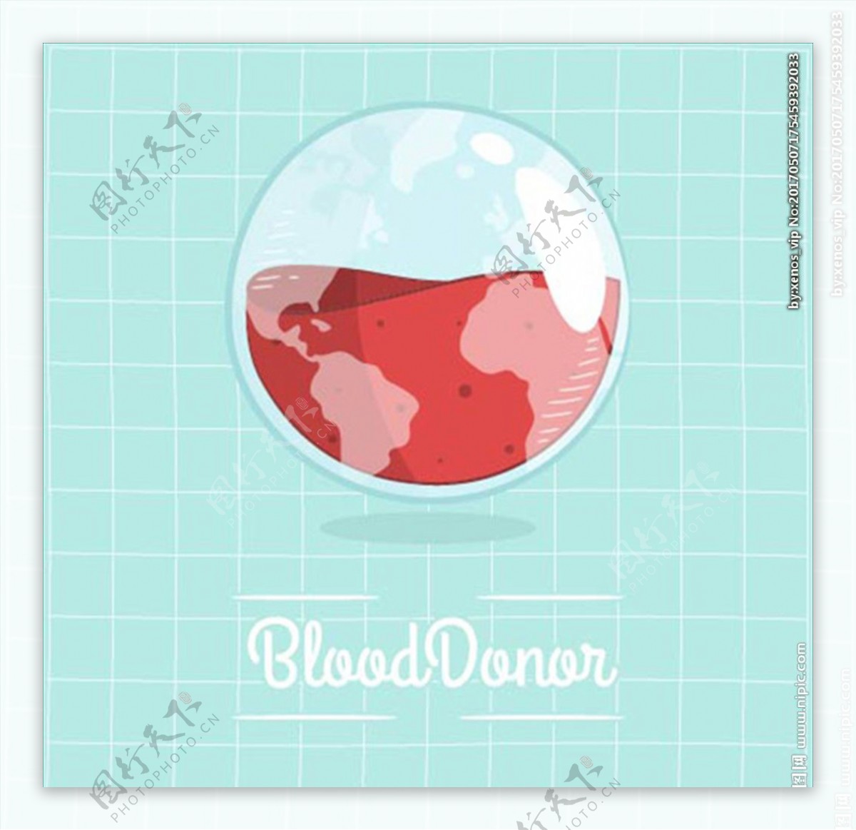 世界献血日卡通海报
