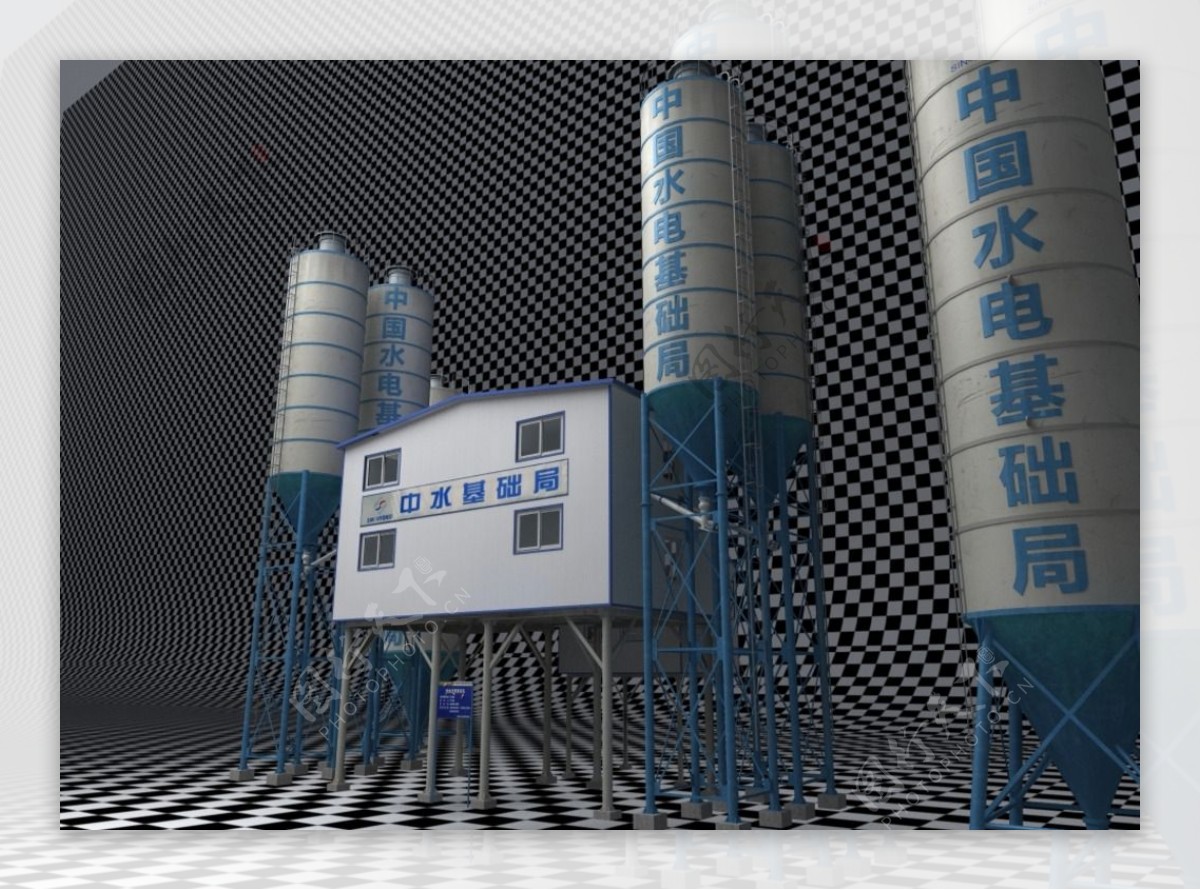 工地水利局水泵3d模型