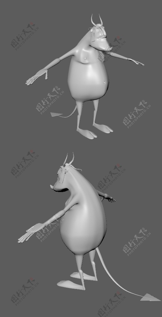 精致小恶魔生物maya3d模型