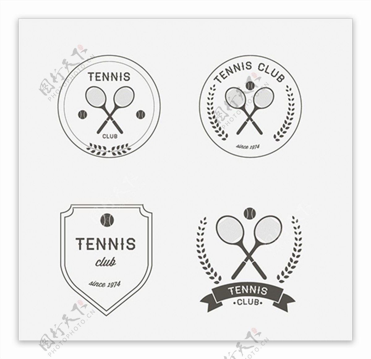 网球培训比赛俱乐部LOGO标志