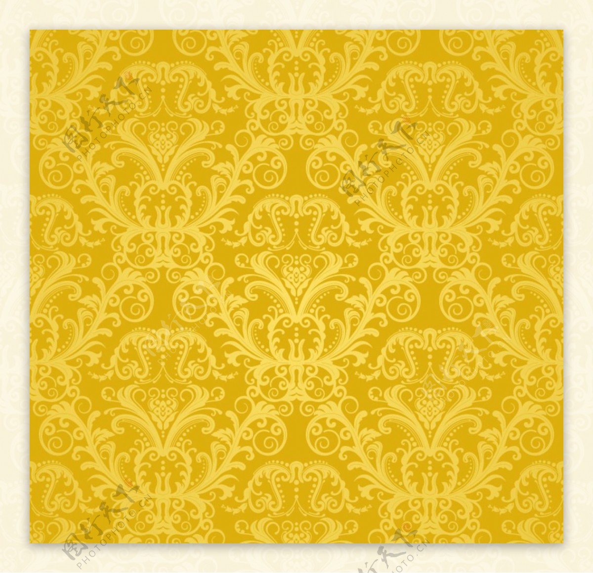 欧式金色花纹背景矢量素材