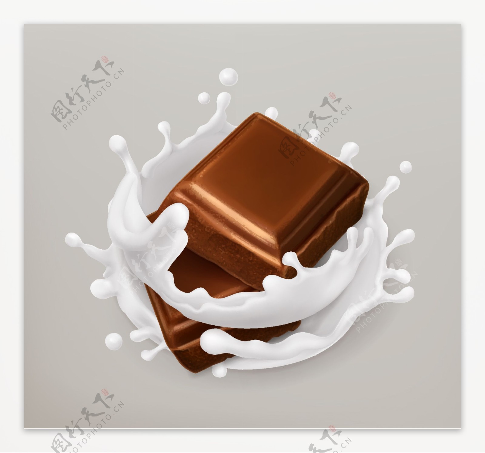 巧克力牛奶矢量