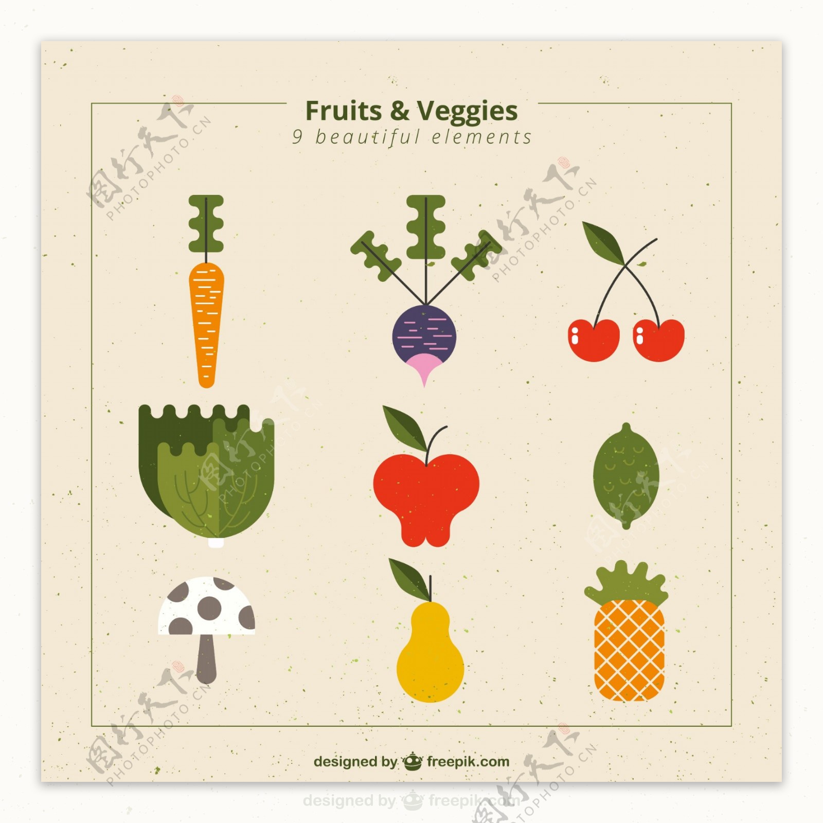 抽象蔬果