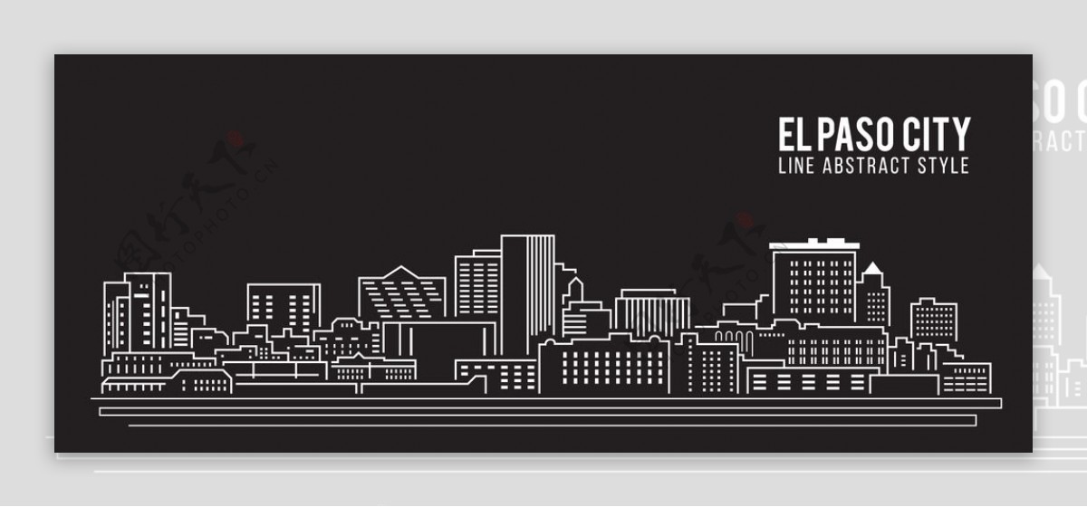 城市地标剪影图片素材-编号23955598-图行天下