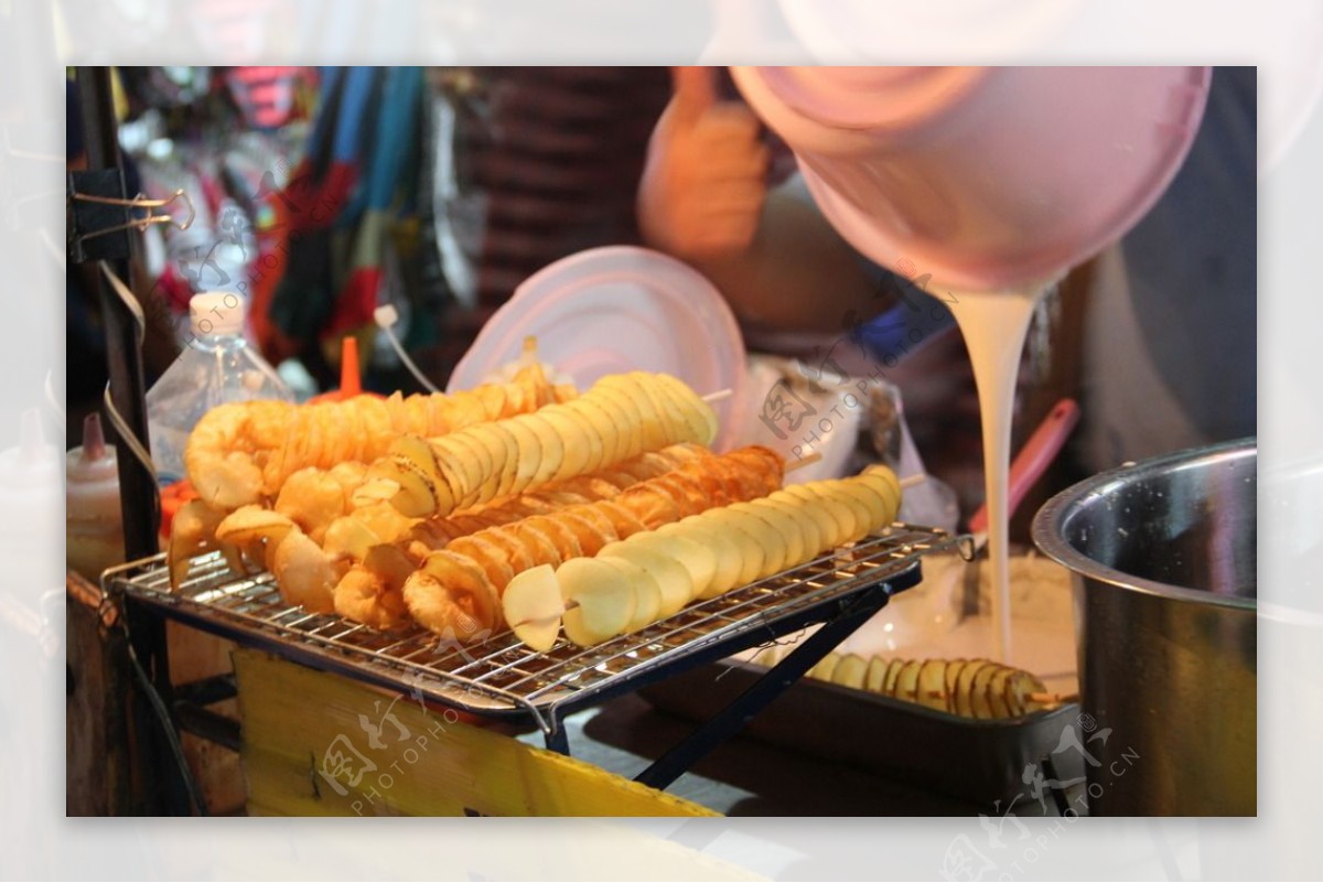 泰国美食烤薯片