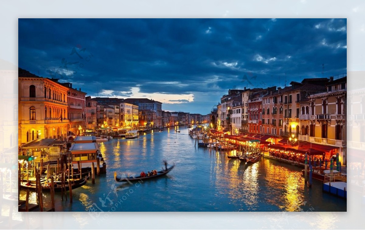 意大利水城威尼斯夜景