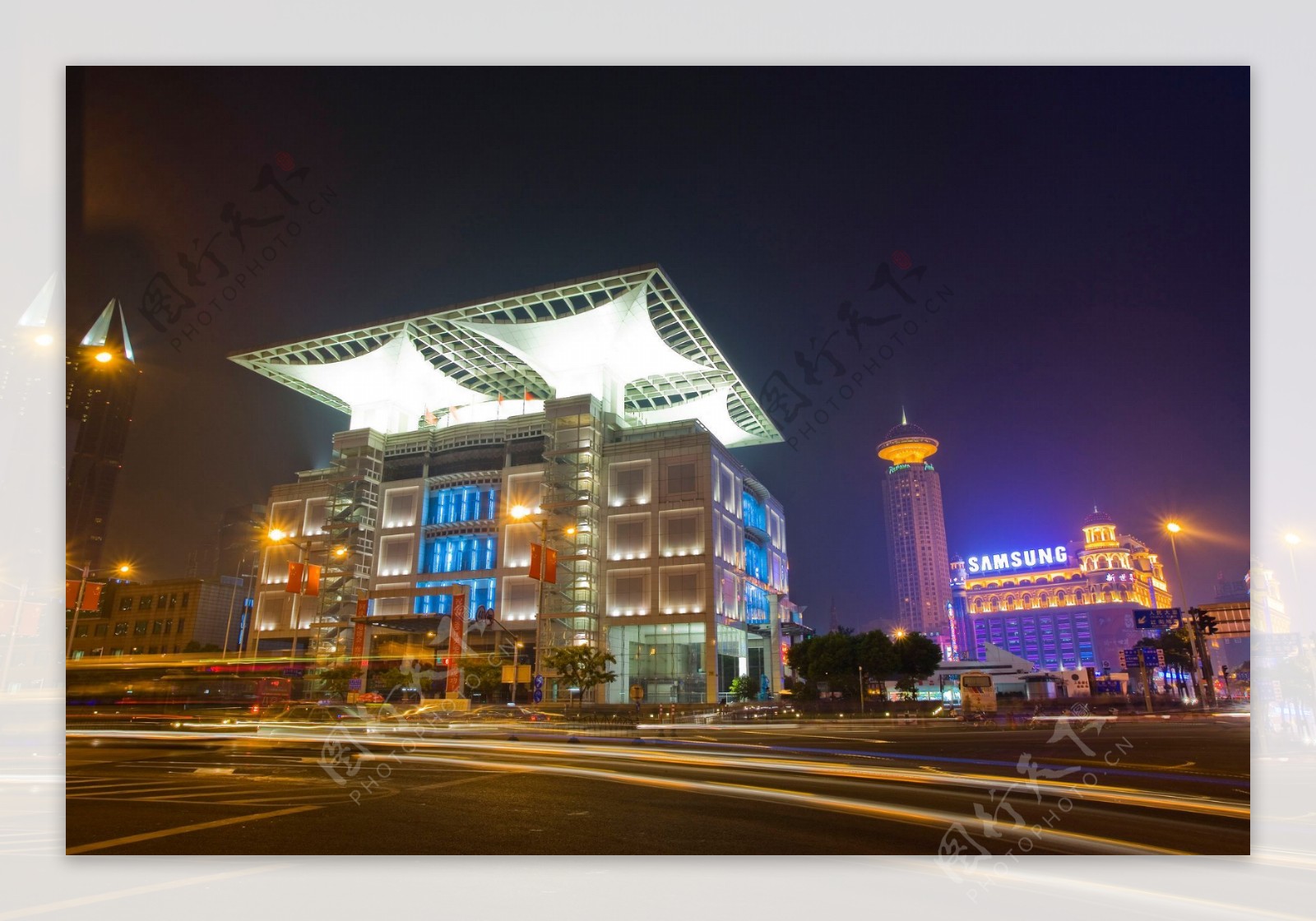 上海城市规划馆夜景