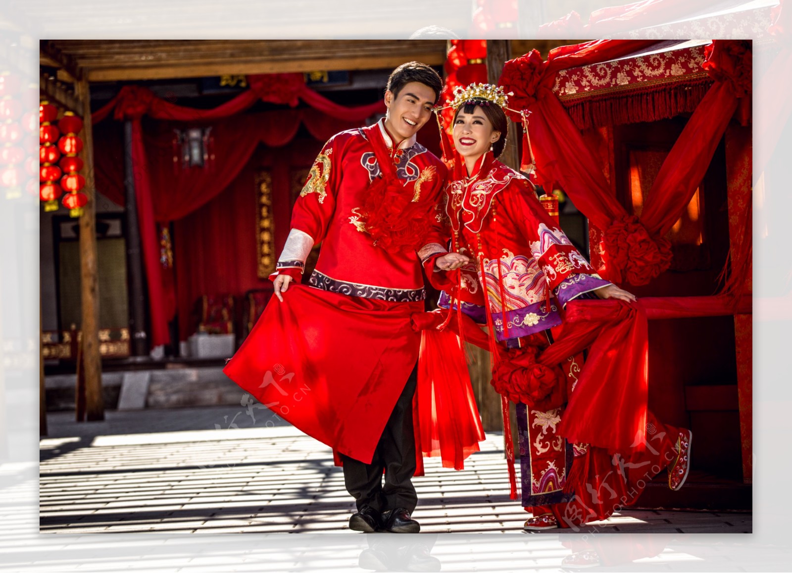 中式古典婚纱摄影图片