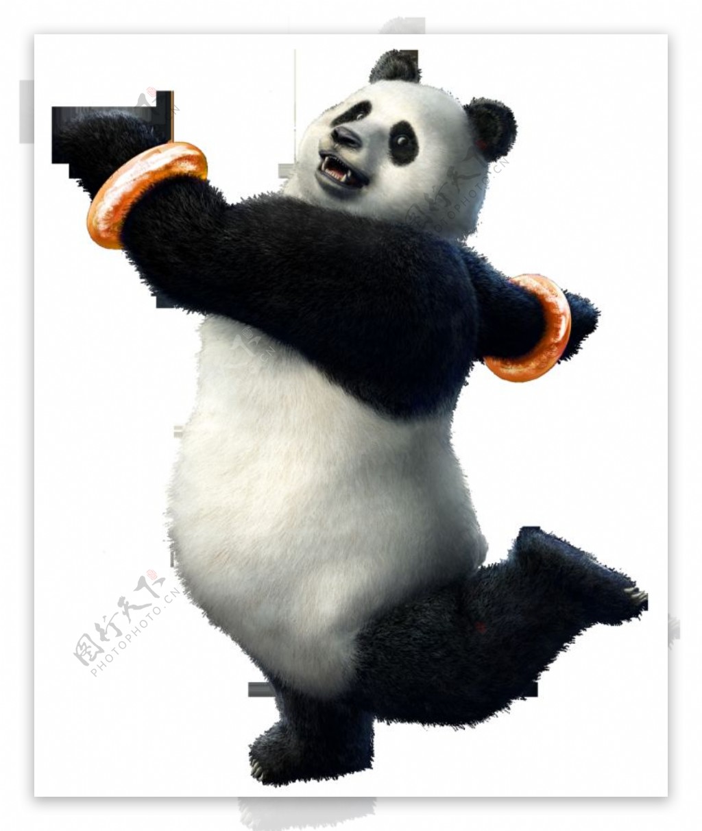 带着手镯的熊猫免抠png透明图层素材
