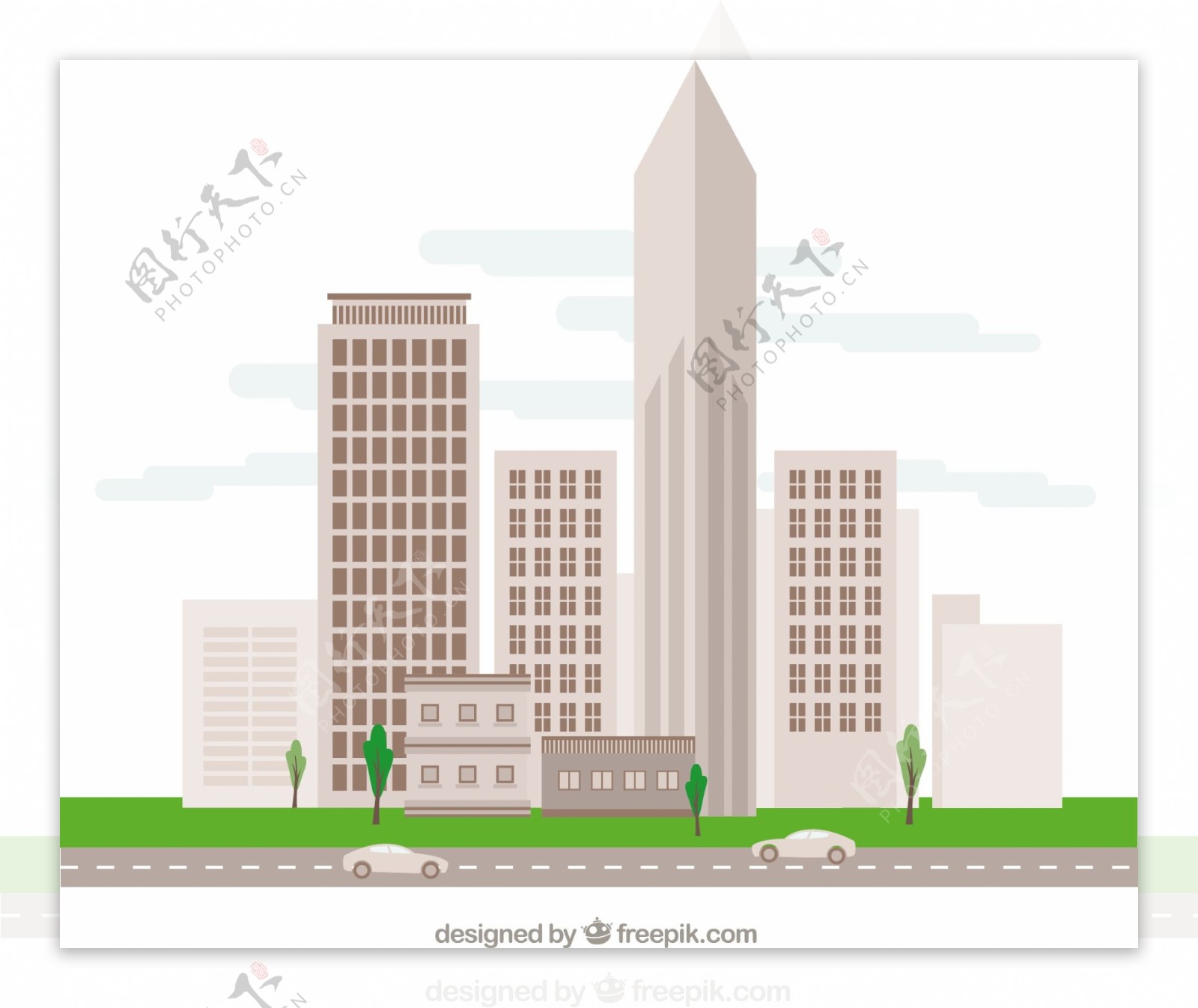 城市建筑的插图