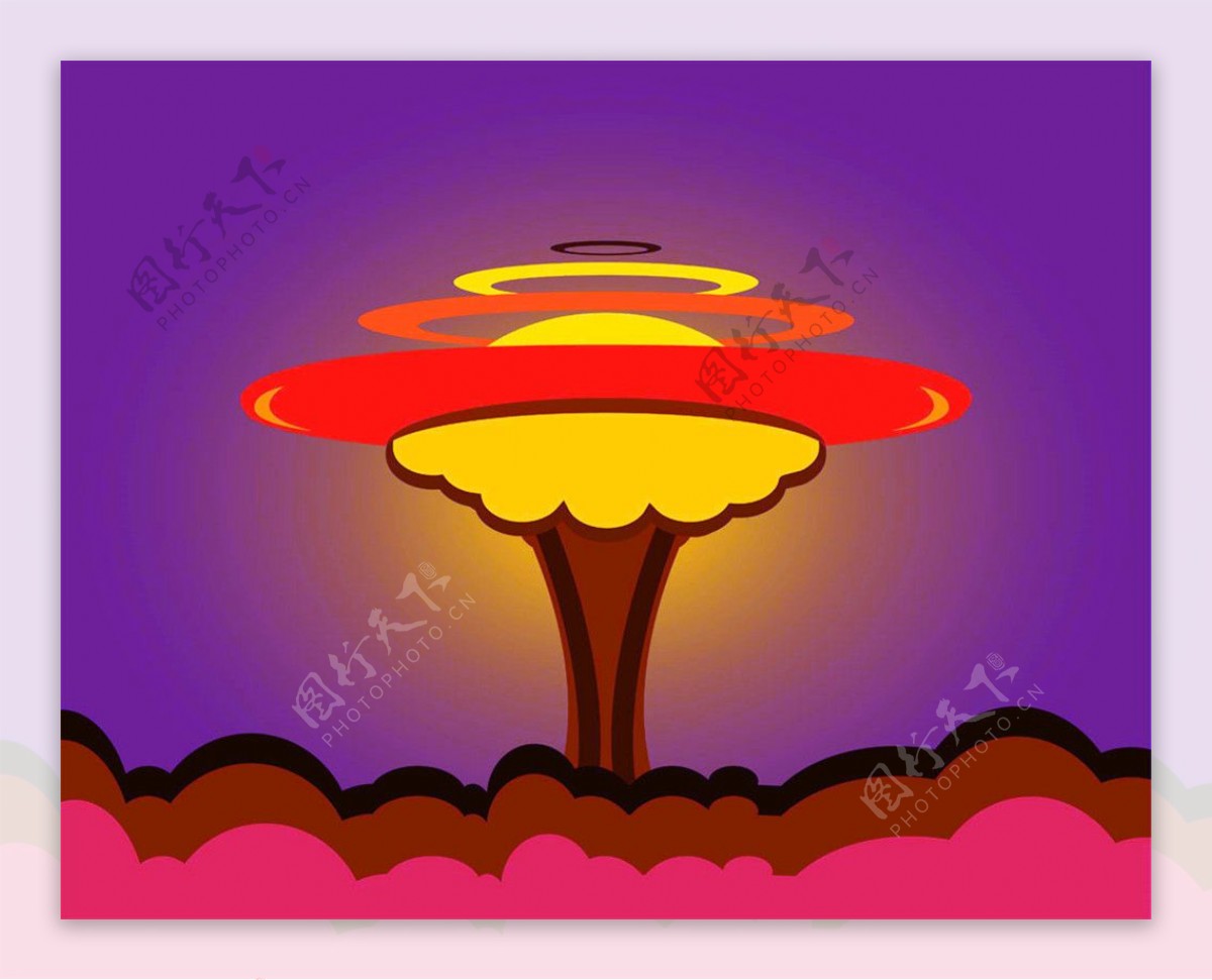爆炸蘑菇云漫画图片