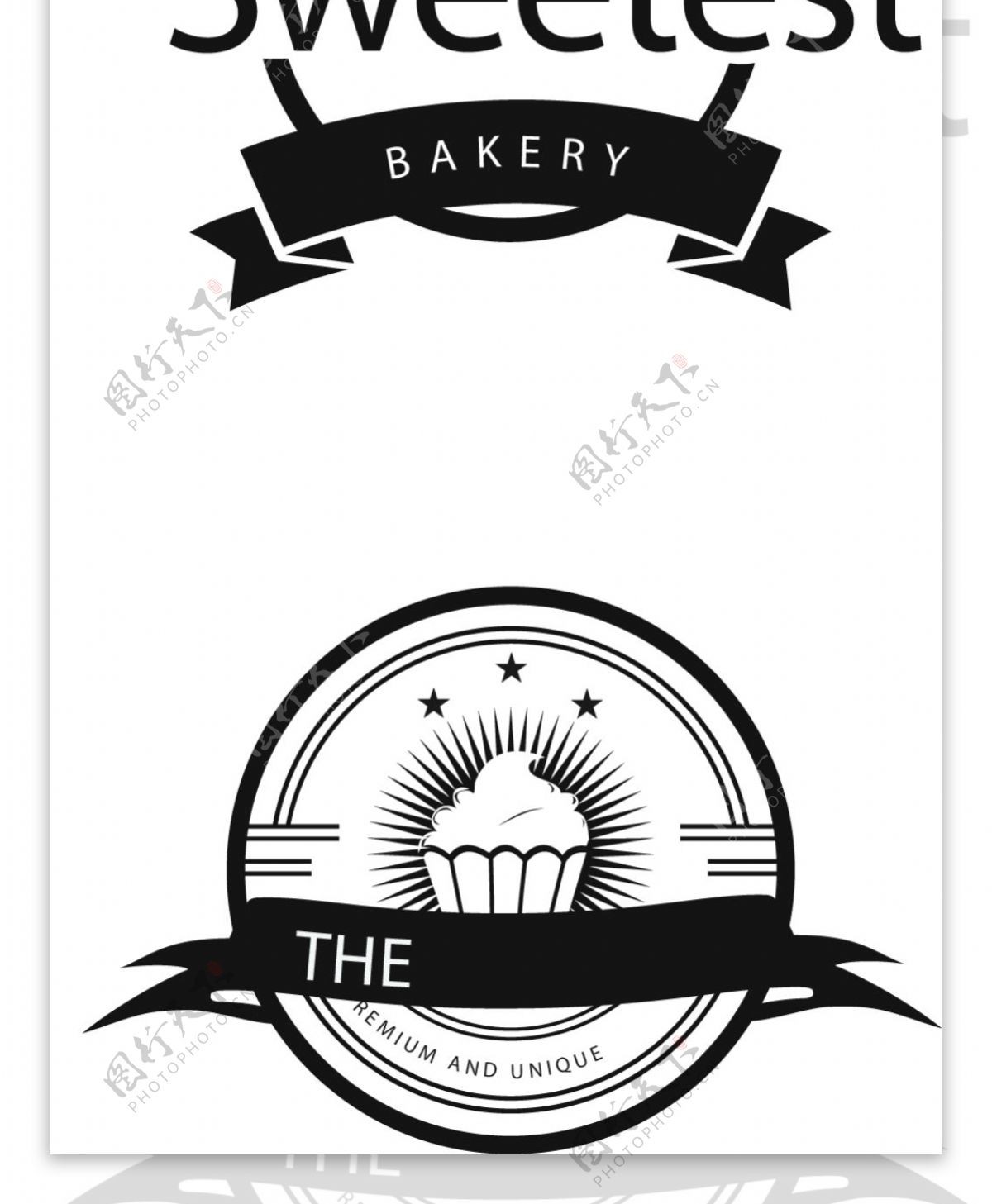 蛋糕面包店标志设计