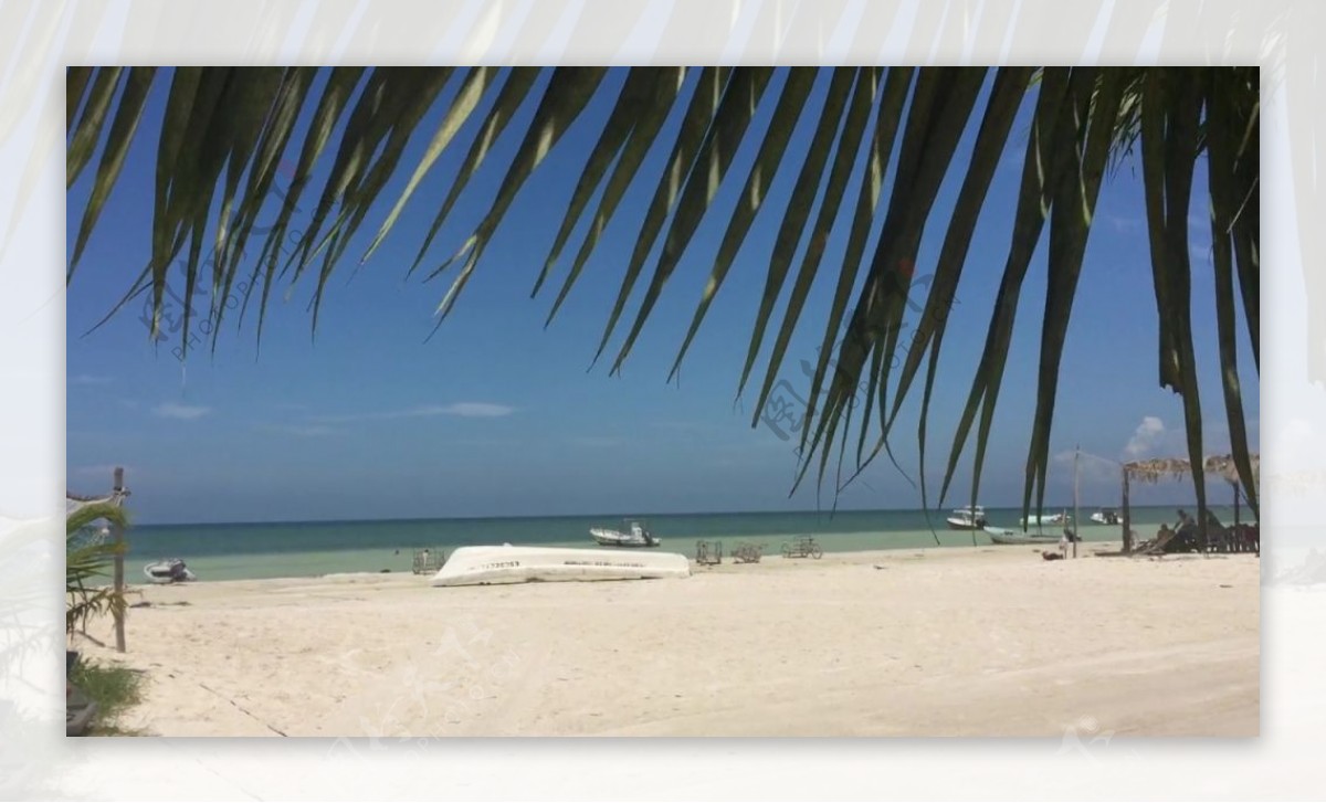 热带沙滩风景视频