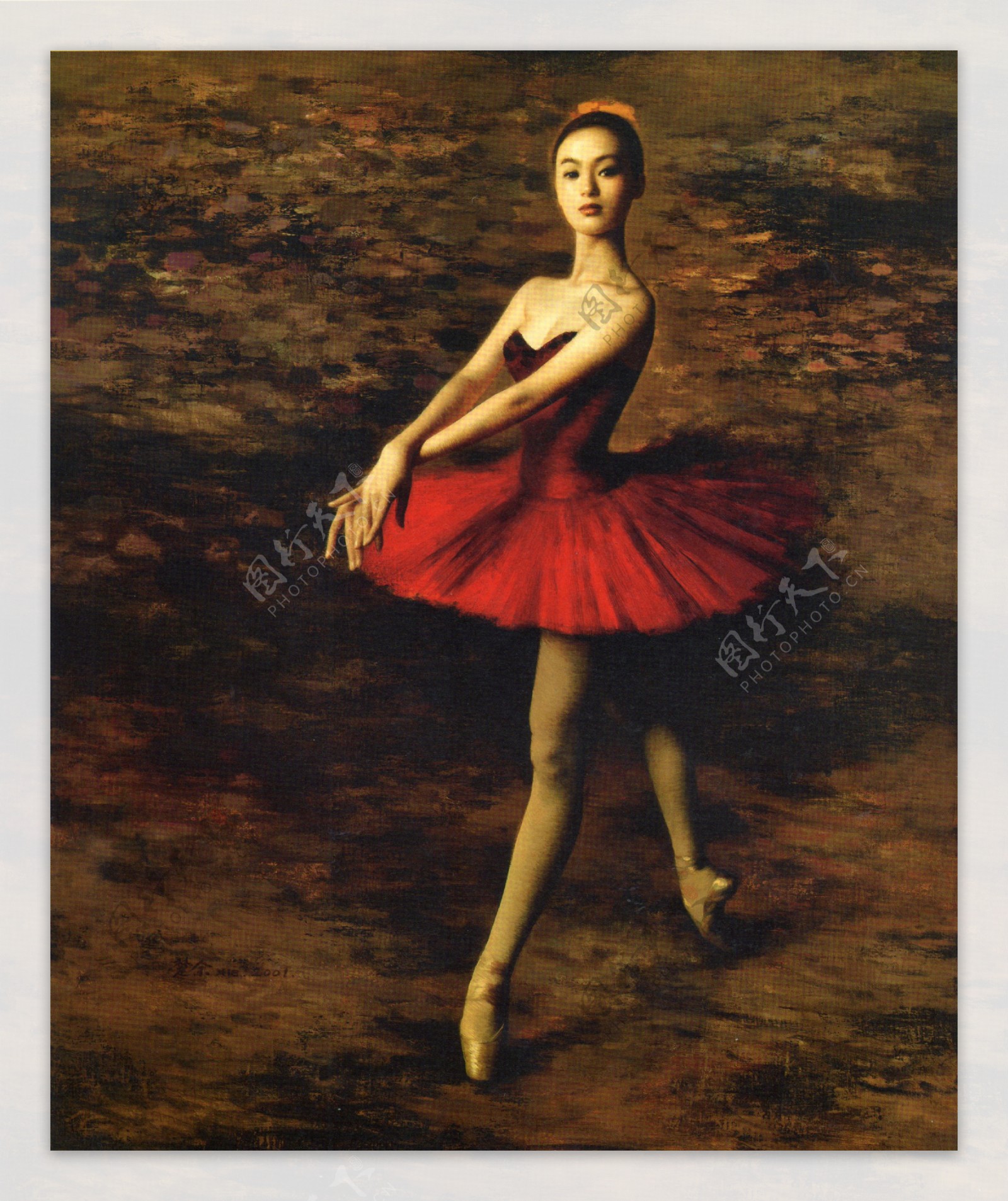 芭蕾美女油画图片