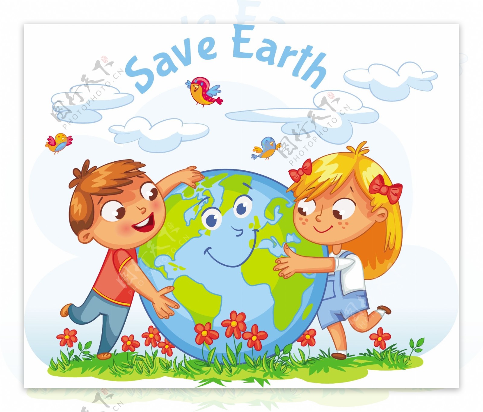 爱护地球的孩子