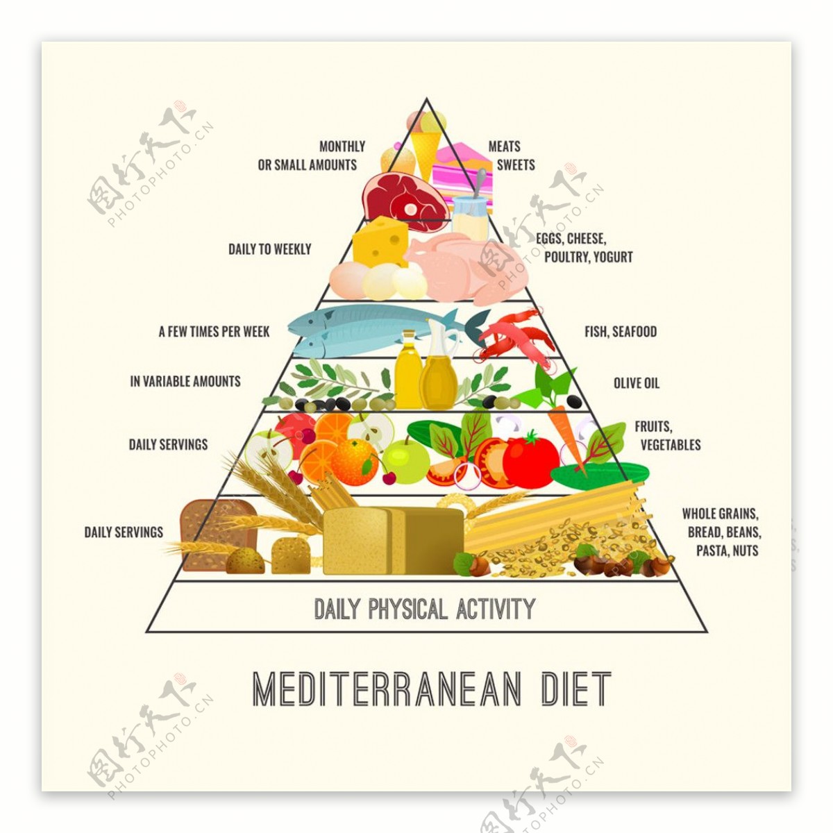 卡通食物金字塔图片