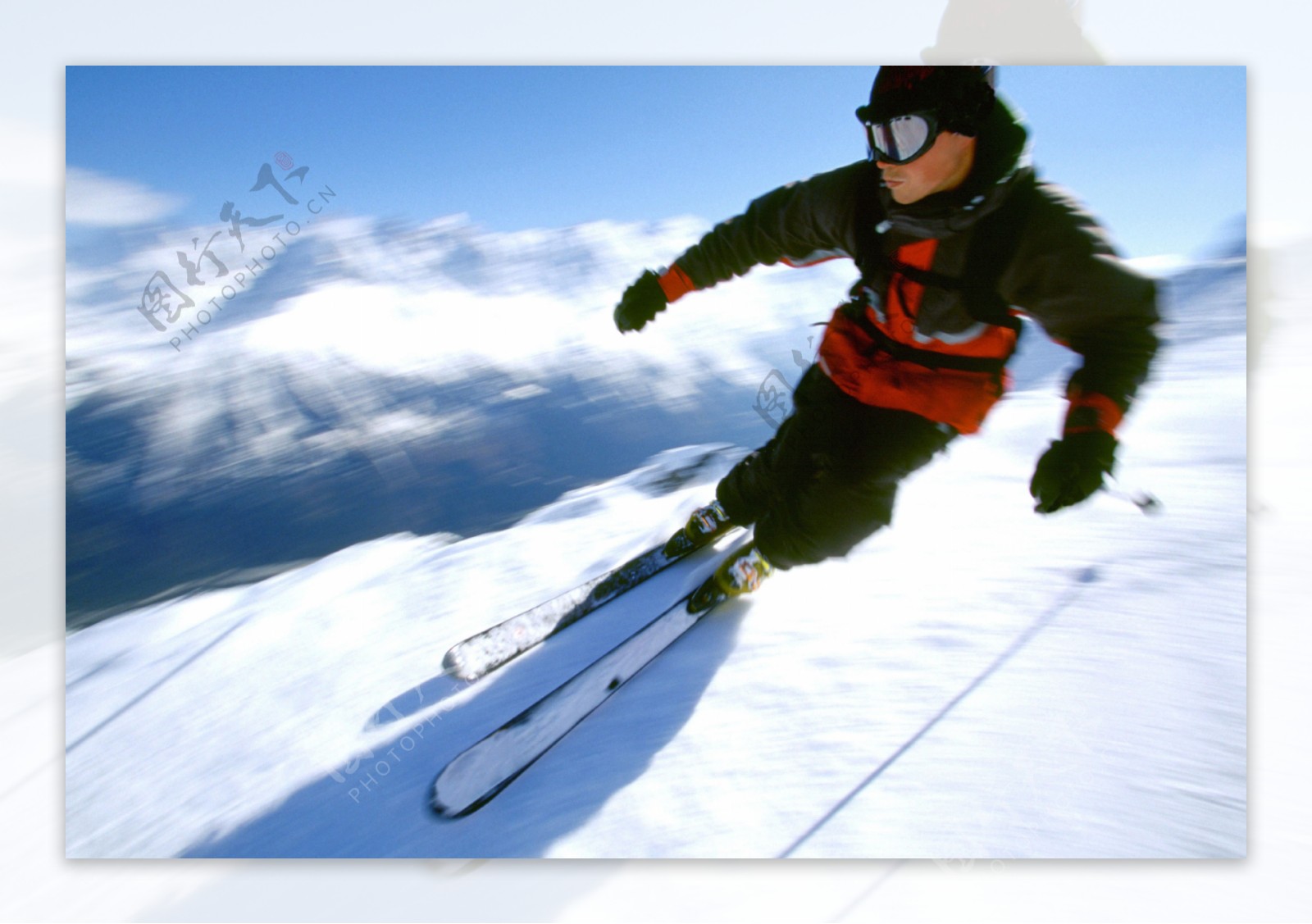 享受滑雪男人PSD素材图片