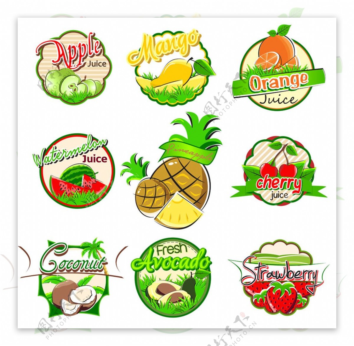 彩色水果logo图片