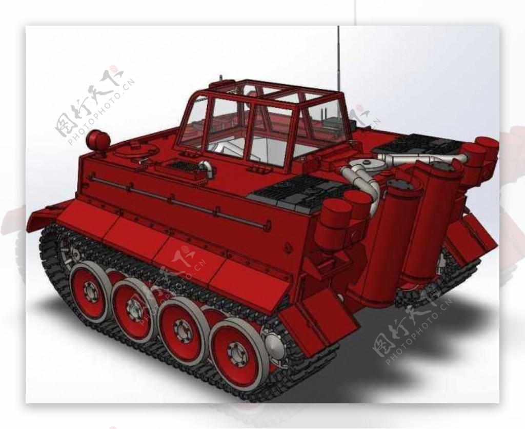 概念型坦克机械模型