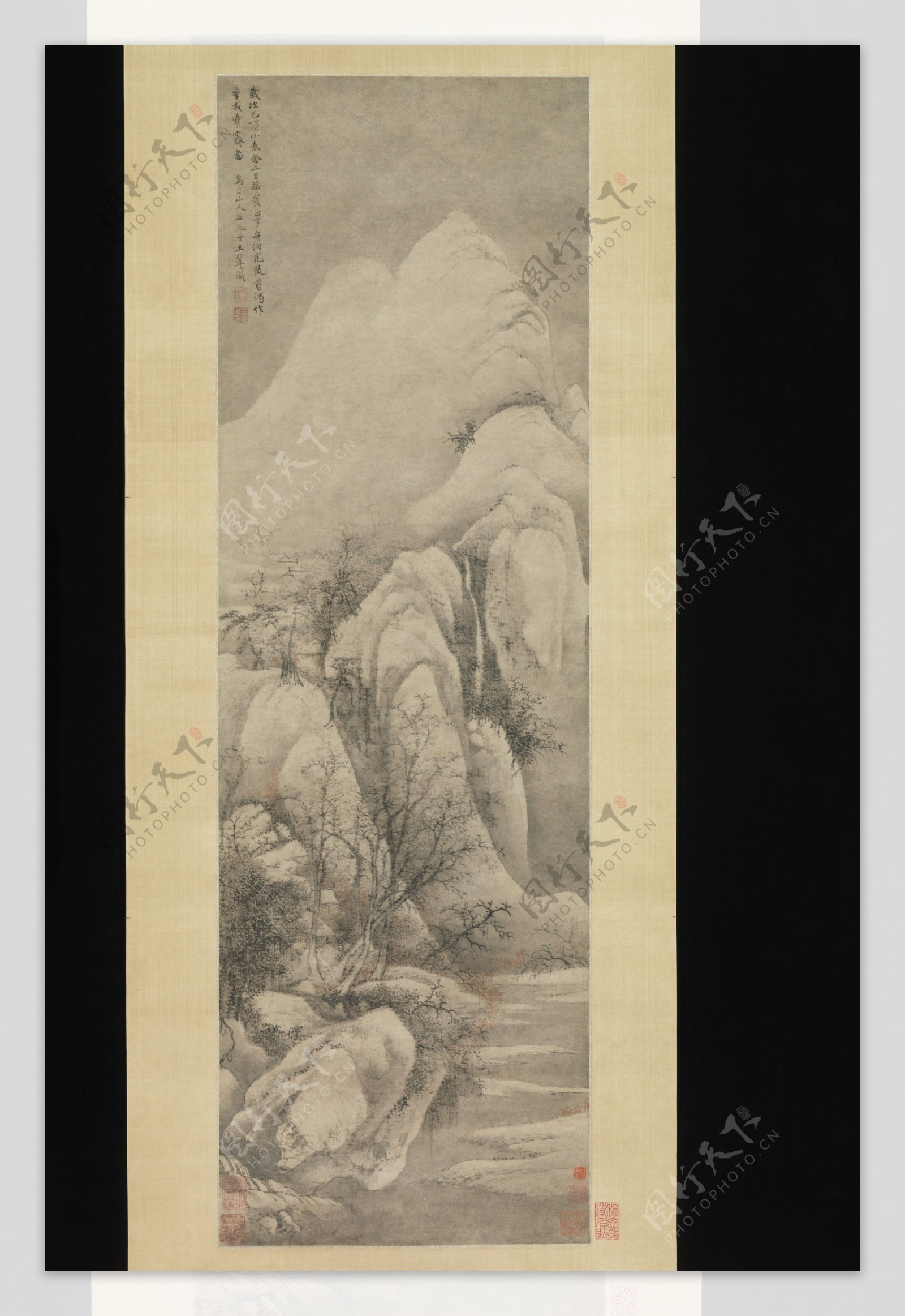 中国山水名画挂轴图片