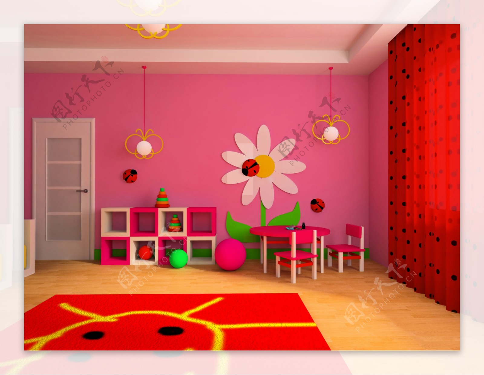 可爱儿童房间效果图图片