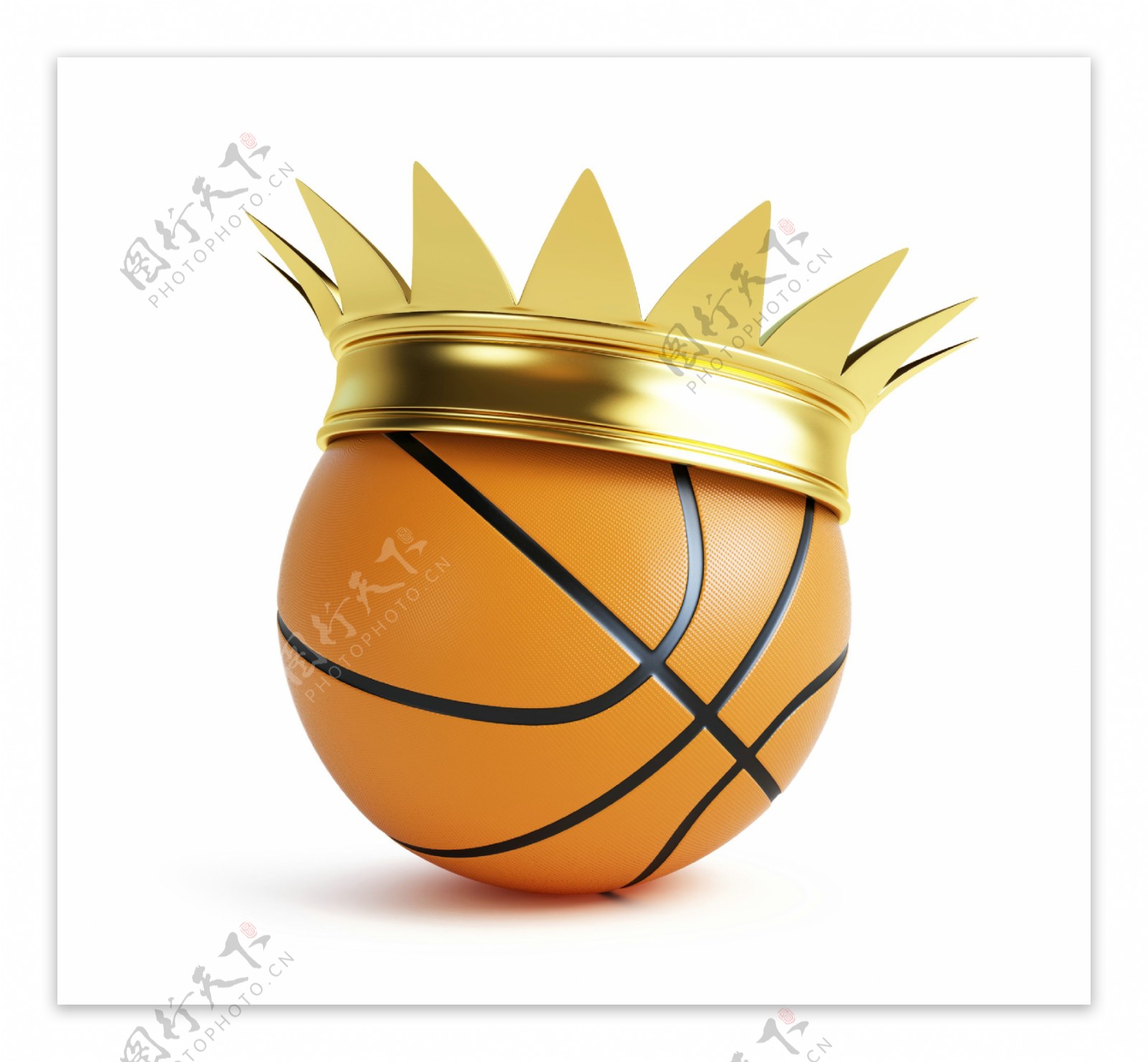 带皇冠的篮球图片