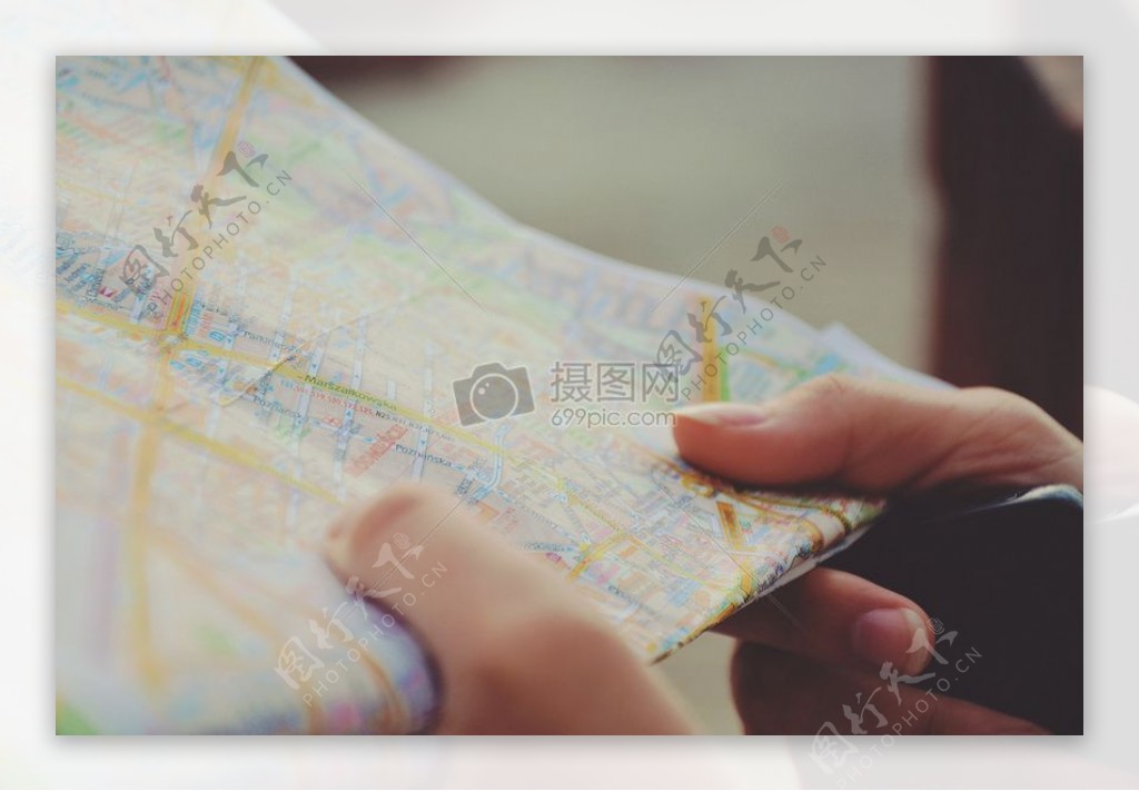 手方式引导观光旅游模拟决策方向发现地图导航新