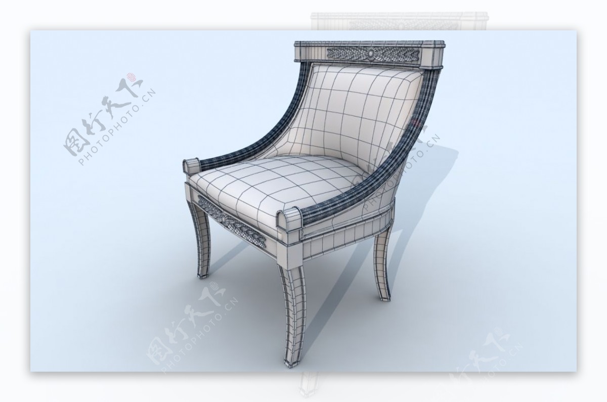 欧式座椅模型