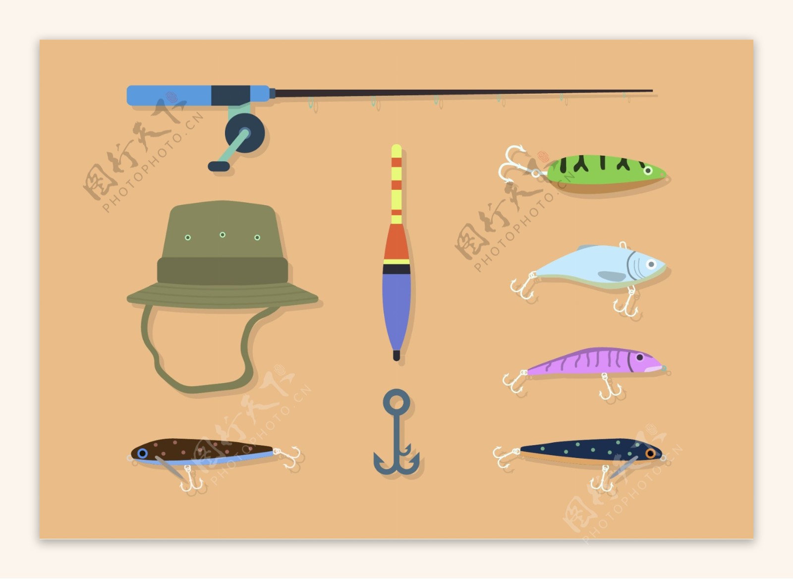 渔具图标素材