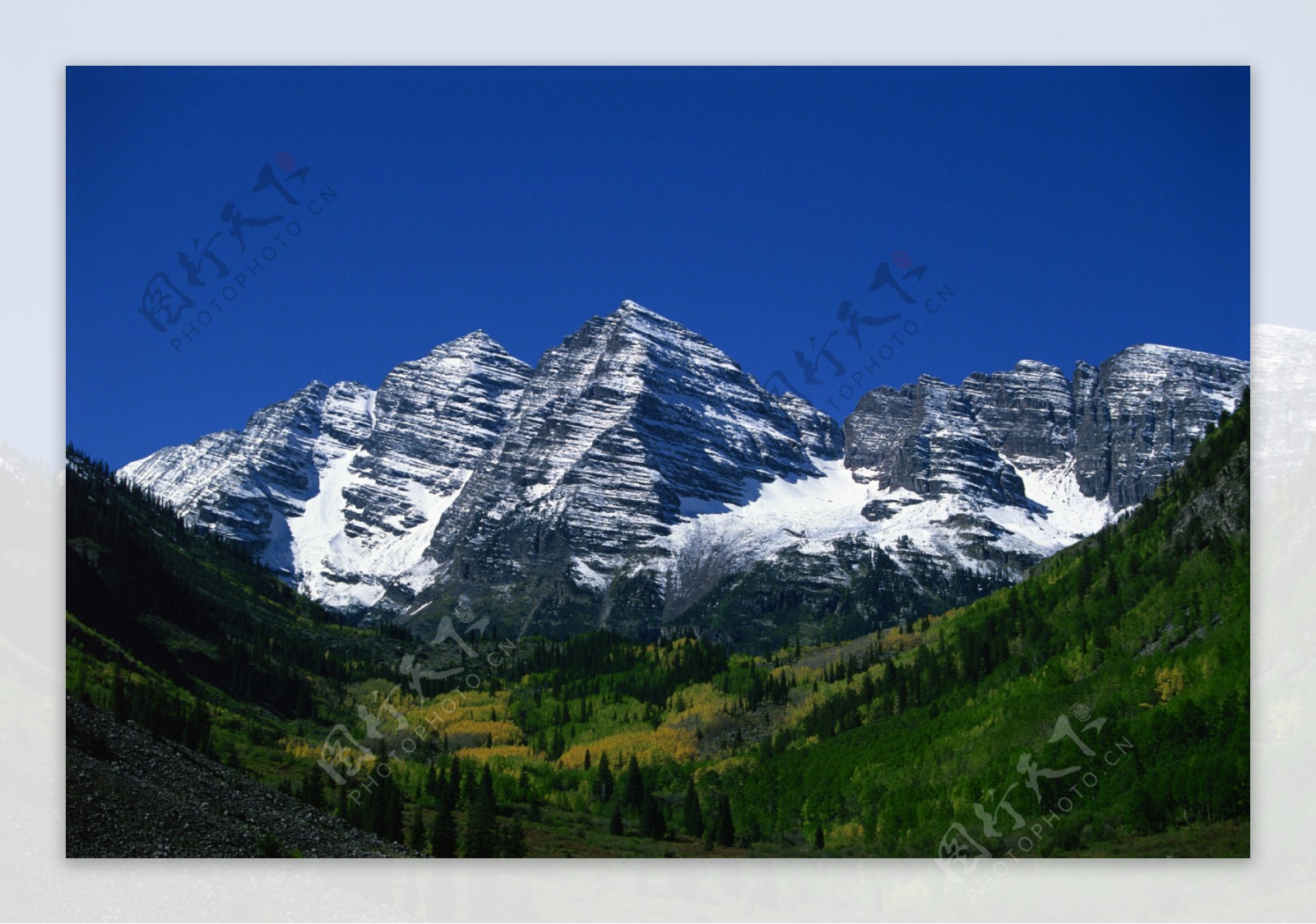 山上积雪风景图片图片