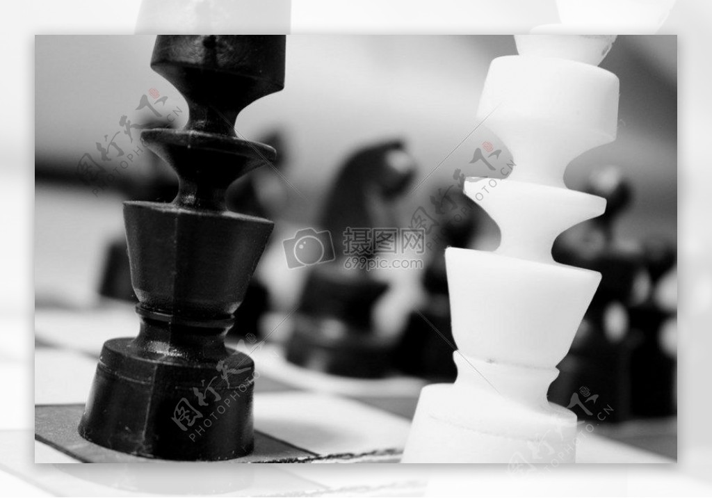 黑与白比赛比赛象棋棋子