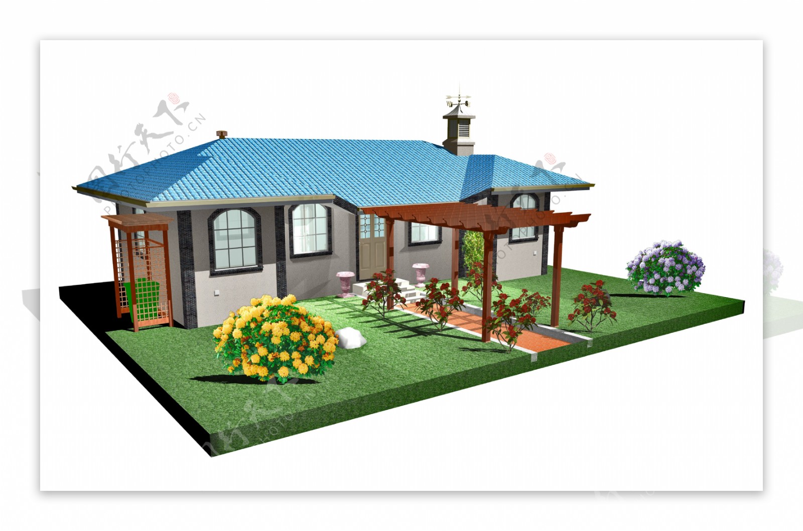 3D房子模型设计图片