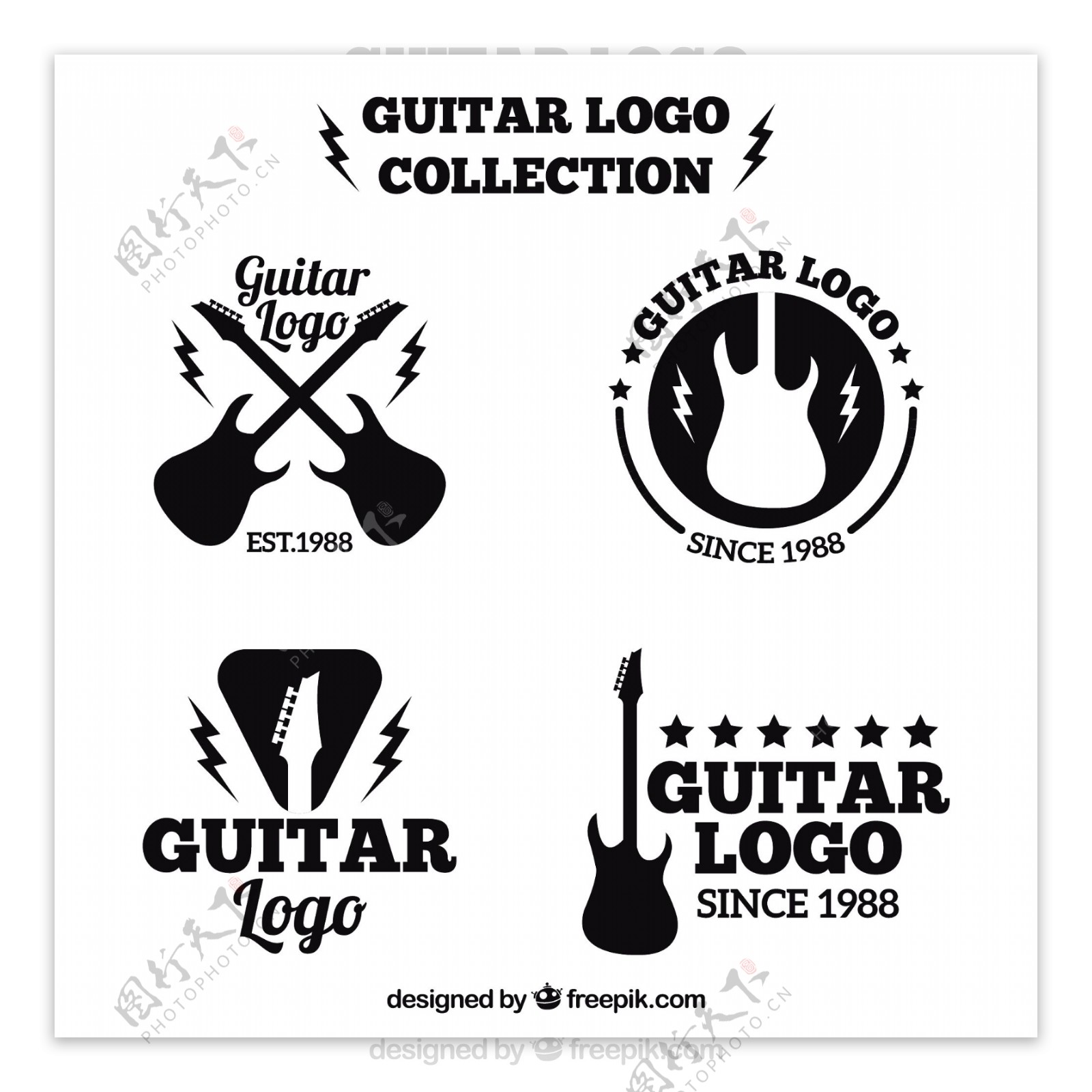 各种吉他标志集