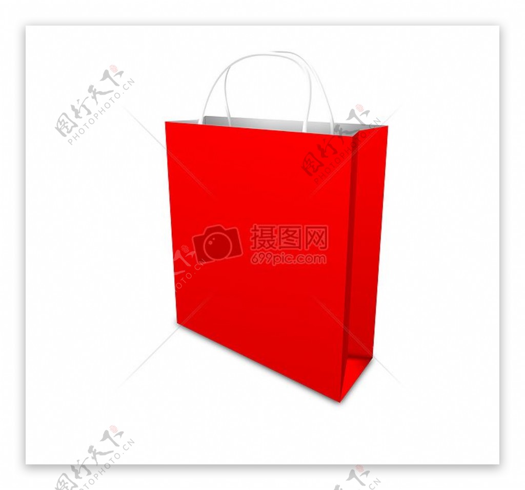商店的红色购物袋