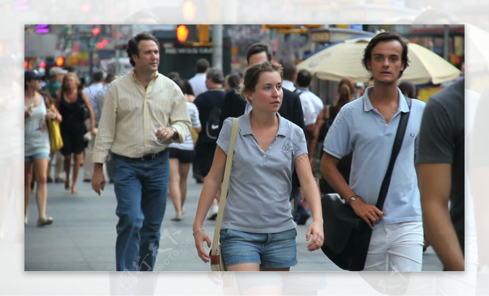 人们走在纽约股票3的录像视频免费下载