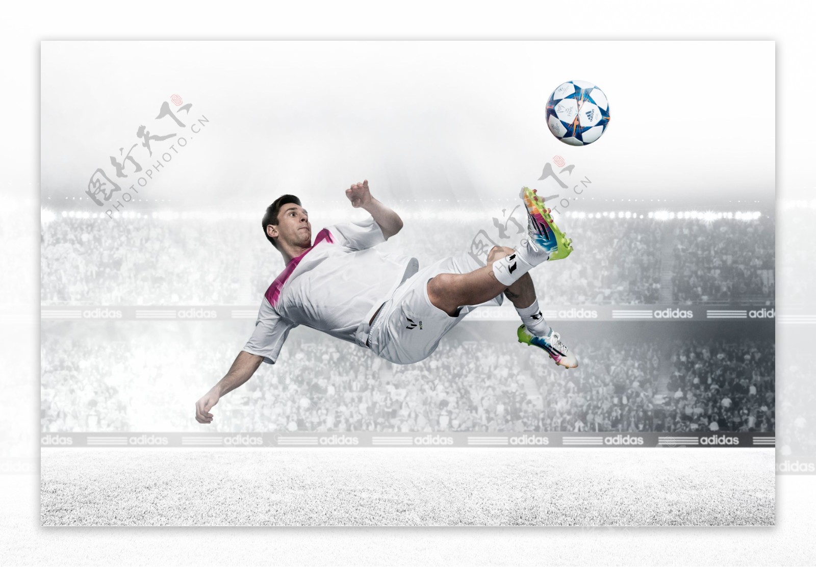 梅西足球宣传广告图片