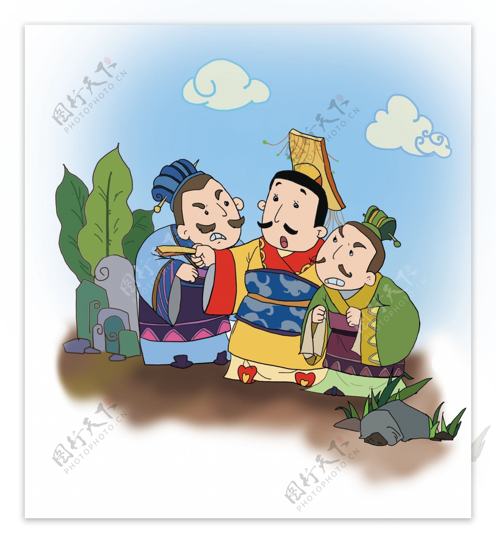 传统典故儿童卡通插画图片