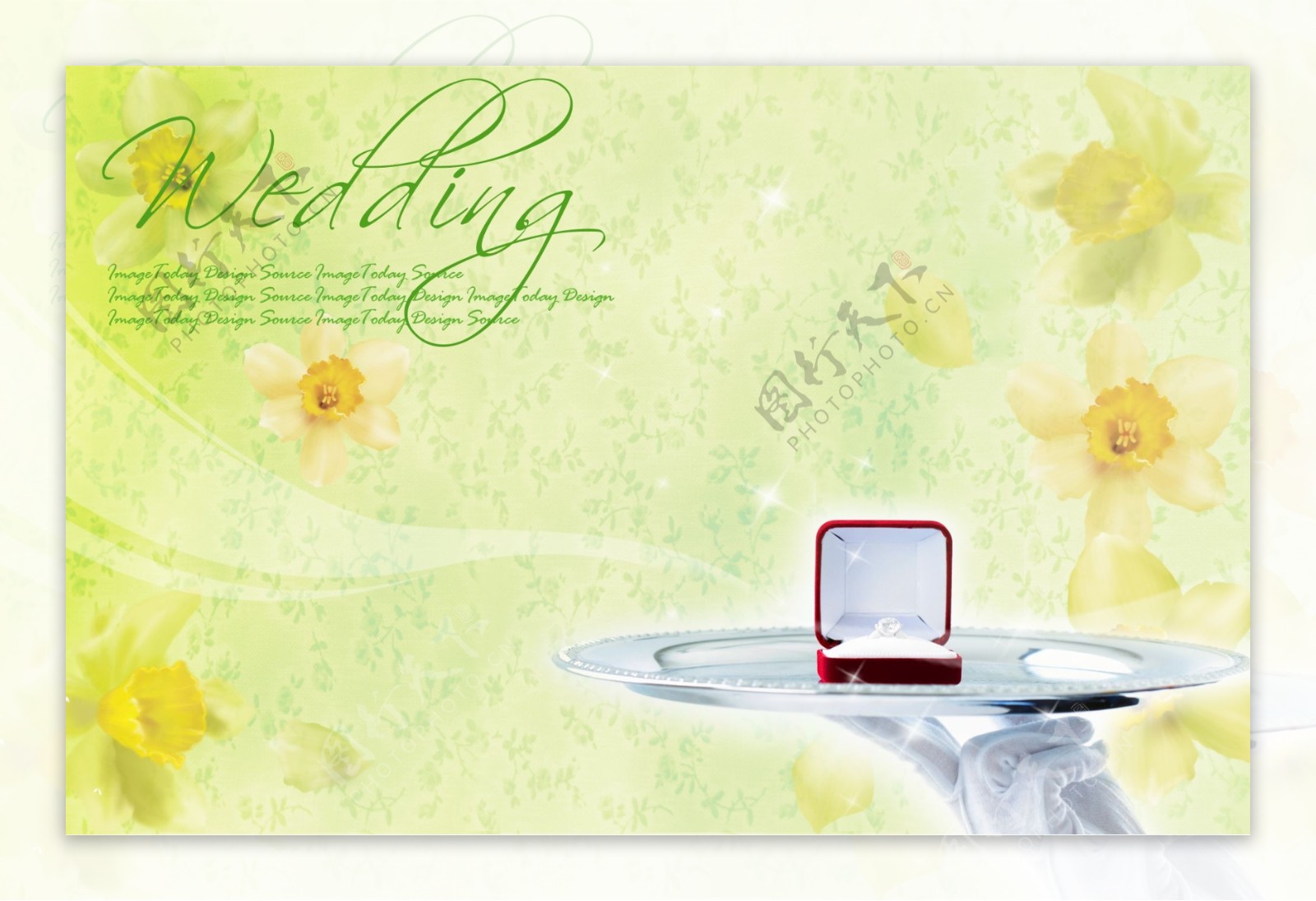 婚禮婚卡邀請卡高清背景設計素材