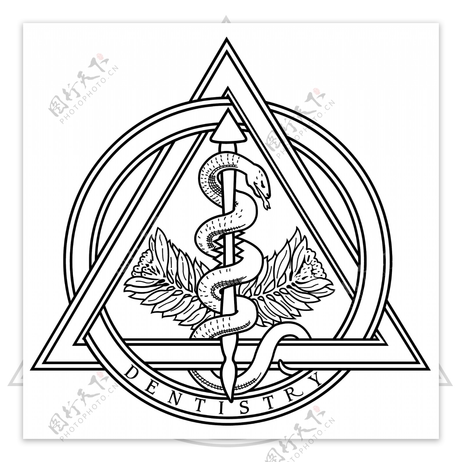 宗教三角框架标志logo设计