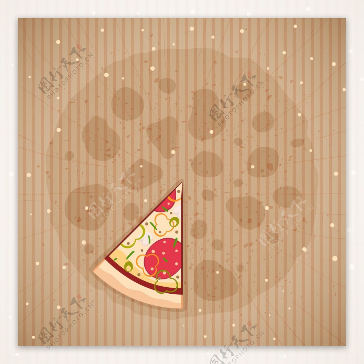 新款披萨盒pizza底纹素材油印图案