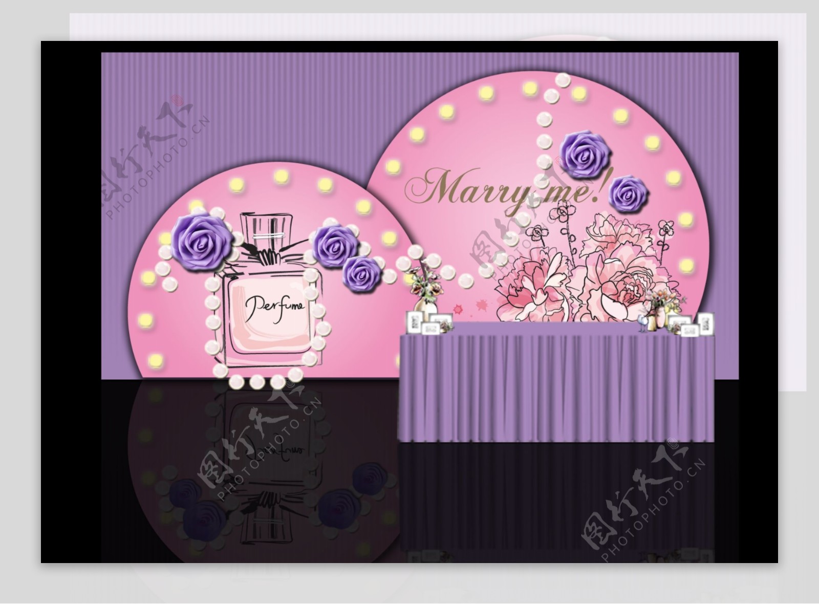 紫色主题婚礼套图